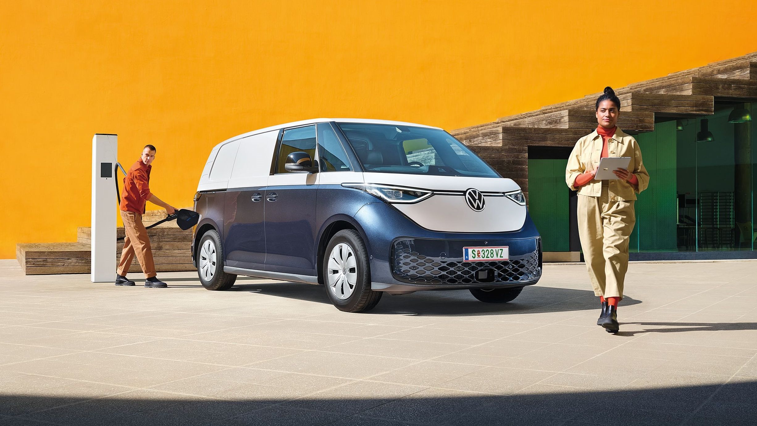 VW ID. albastru Buzz Cargo