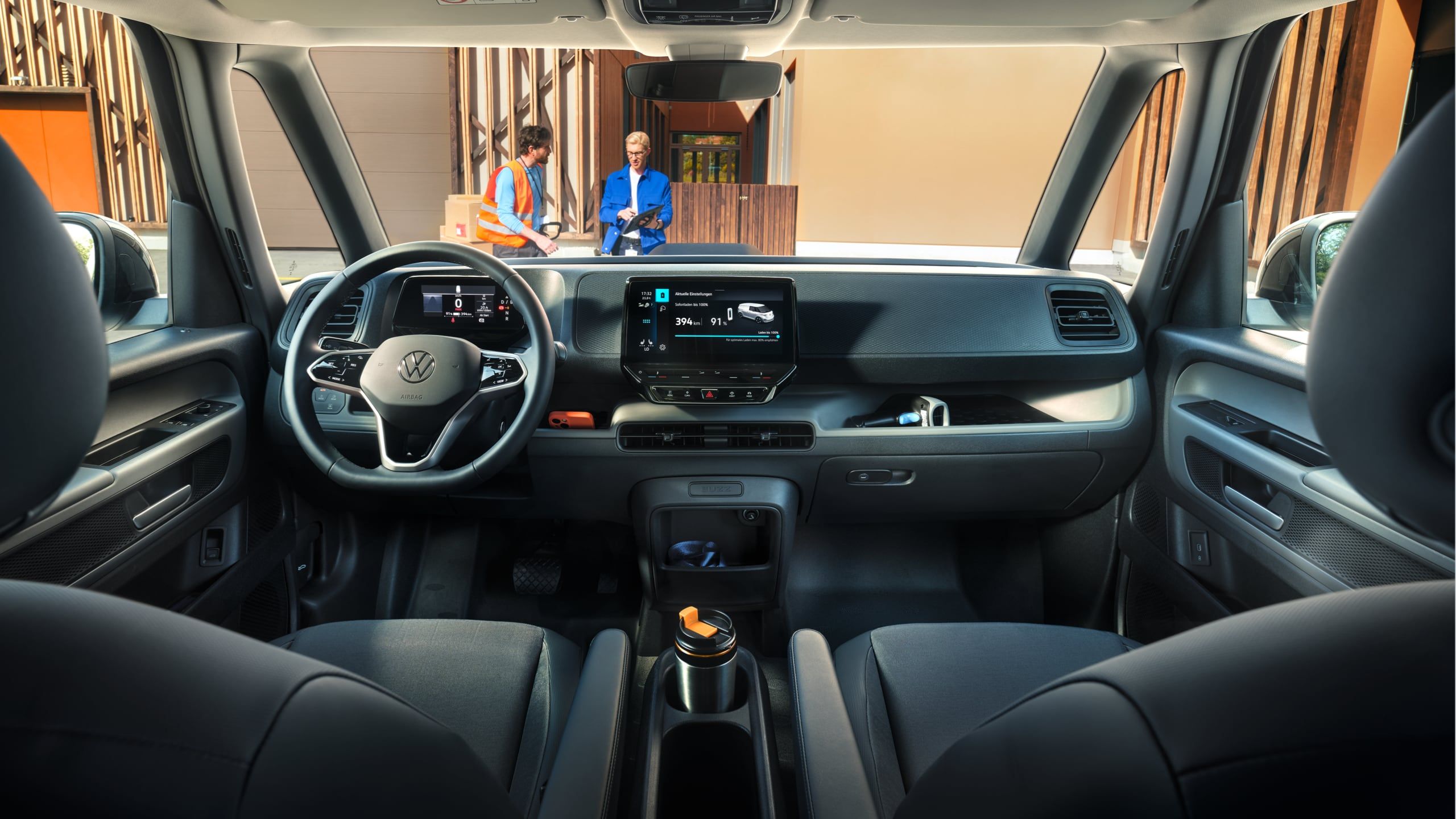 Cockpit und Dashboard des ID. Buzz Cargo